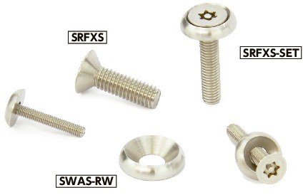 梅花槽平头螺栓（带针）压花垫圈SRFXS-SET